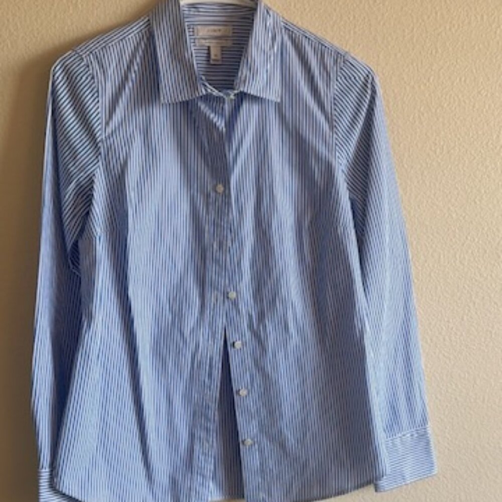 j crew striped stretch perfect shirt